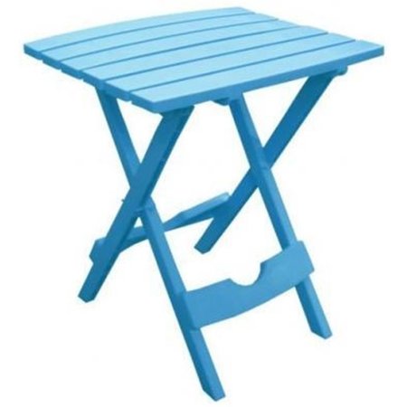 SEATSOLUTIONS Quik Fold Portable Resin Side Table, Pool Blue SE2669712